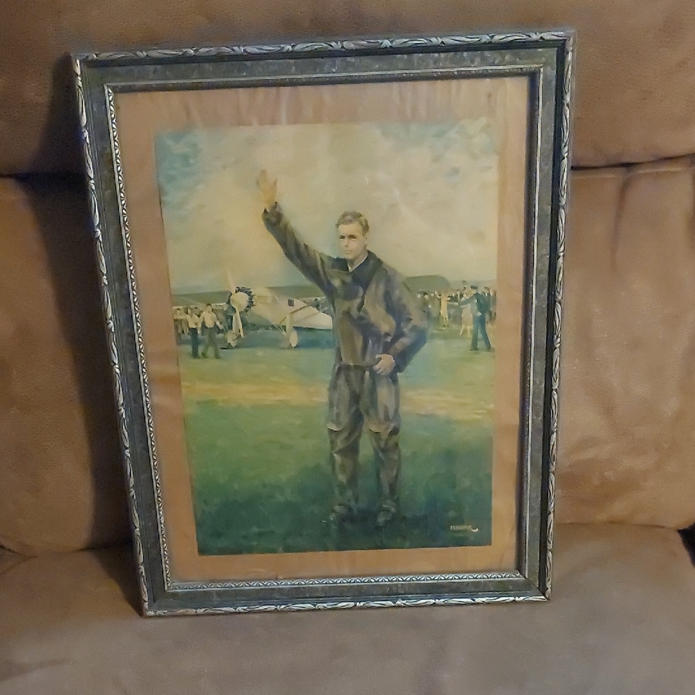 Framed Vintage Aviation Artwork